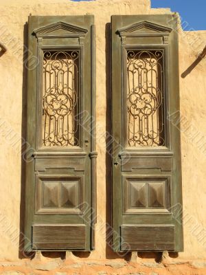 Old wooden doors