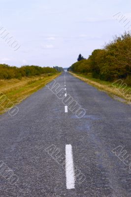 Rural roads covered with asphalt