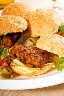 mini chicken burgers