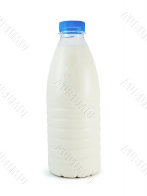 milk in plastic bottle