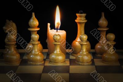 Chess and candle