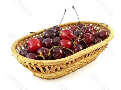 basket with cherries