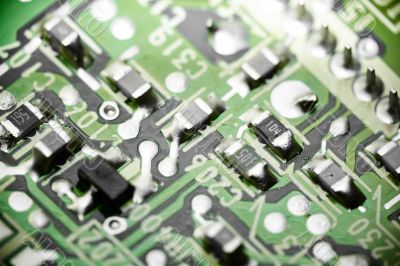 Closeup of circuit board