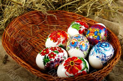 The painted eggs 