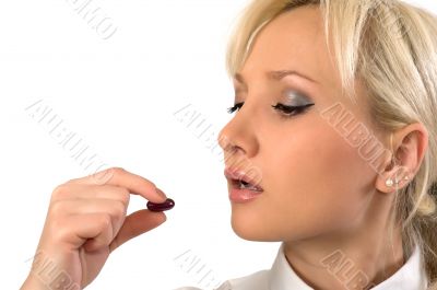 Girl with a tablet. Girl with a tablet.