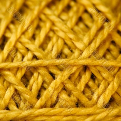 Yellow Cord ball closeup.