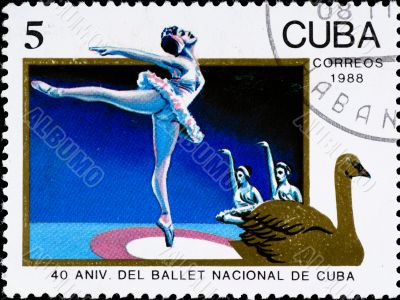postage stamp celebration cuban ballet anniversary