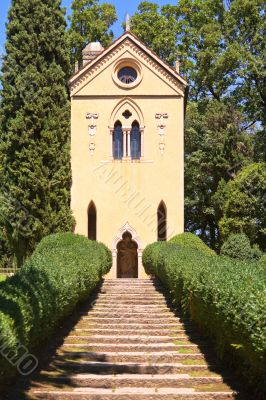 Roman pavillion in a park