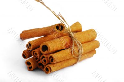 cinnamon isolated over white background 
