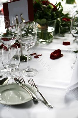 table in a restaurant