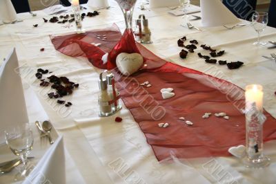 table in a restaurant