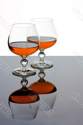 Brandy and glass Brandy and glass