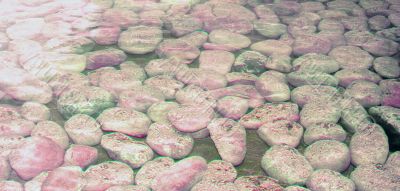 Stones in water