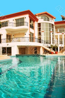 House and swimming pool