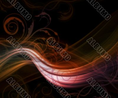 Abstract modern floral background