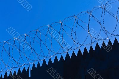 Original barbed and smoke industrial background.
