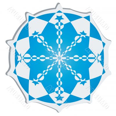 Snow flake sticker