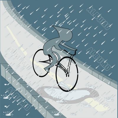 Biker cartoon