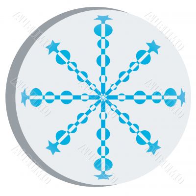 Snow flake sticker 3