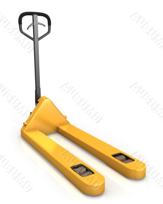 Pallet truck in perspective, front view