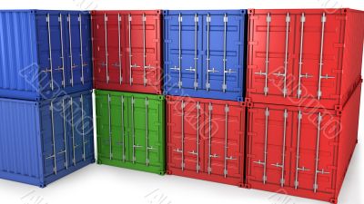 Many freight containers