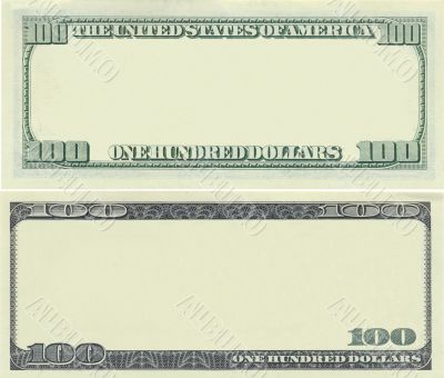 Clear 100 dollar banknote pattern