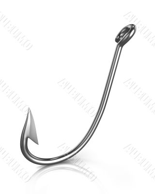 Shiny fishing hook