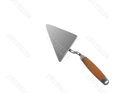 Trowel used as pointer back view 