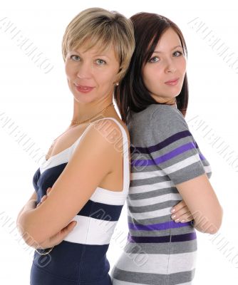 The mature blonde and young brunette 