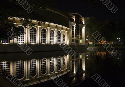 Illuminated house in the night