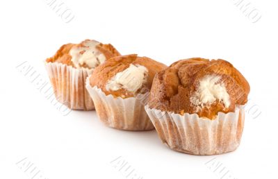 Three cakes in cup Three cakes in cup