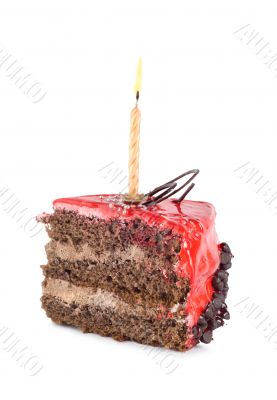 Birthday cupcake isolated