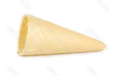 Waffle cone for ice cream isolated Waffle cone for ice cream isolated