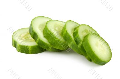 Green cucumber isolated