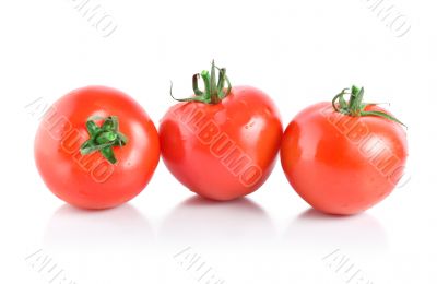 Three mellow red tomatoes Three mellow red tomatoes