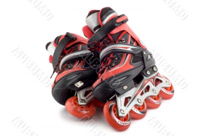 Red roller scates Red roller scates