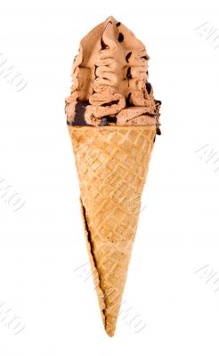 Ice cream whith chocolate topping Ice cream whith chocolate topping