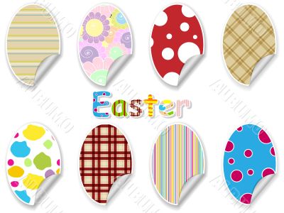 Easter egg sticker set
