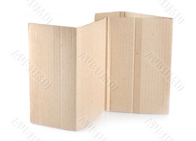 Torn cardboard isolated