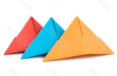 Colored paper hat isolated Colored paper hat isolated