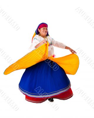 Dancing Latin Gypsy woman