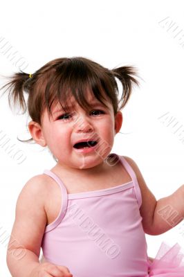 Cranky sad crying  baby toddler face