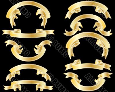 golden ribbons