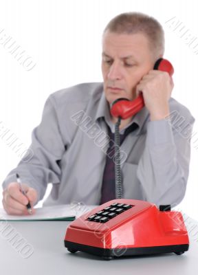 Businessman. The middle-aged man.