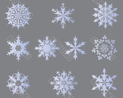 snowflakes set