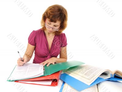 businesswomen, read documents. businesswomen, read documents.