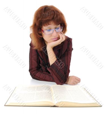 Female with the book