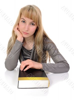 The girl with the book