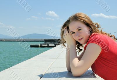 Attentive look of the girl