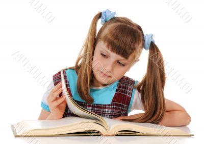 girl with book 